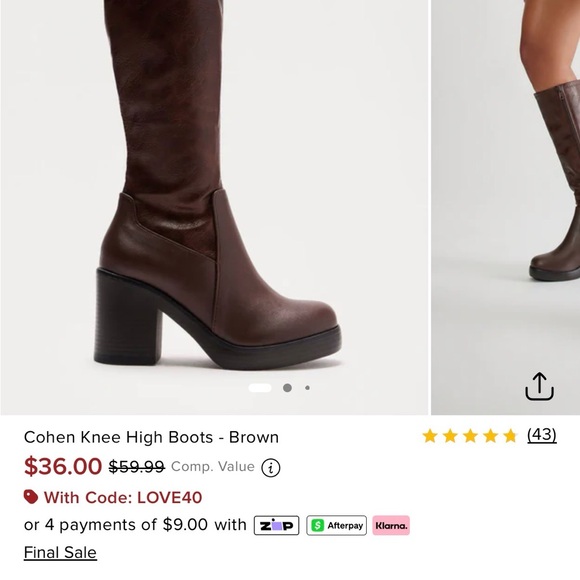 Fashion Nova Chocolate Heeled Boots - Picture 3 of 3
